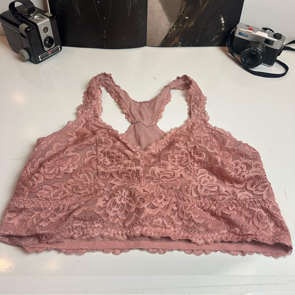 Torrid Curve Elegant Lace Bralette in Soft Pink